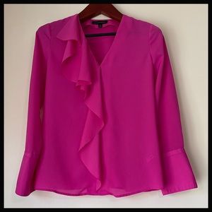 EUC Banana Republic Bright Pink Blouse Size S